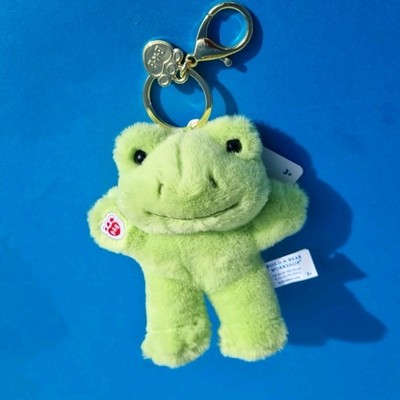 Build A Bear frühlingsgrüner Frosch Schlüsselanhänger Schlüsselring Plüsch Taschenanhänger 2026 neu mit Etikett 