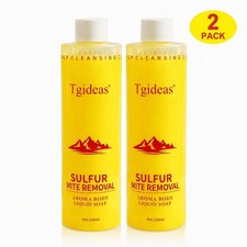Tgideas Sulfur Body Wash Deep Cleansing Skin Care Shower Gel 8.45oz  2 Pack