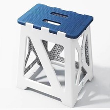 Foldable Bath Shower Safety Chair Seat Blue, Foldable and Foldable 15.7"H Blue