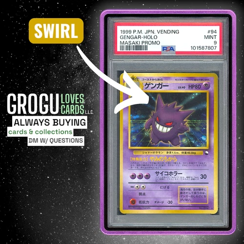 Pokemon - JP Masaki Gengar #94 - PSA 9 NEW CERT & SWIRL