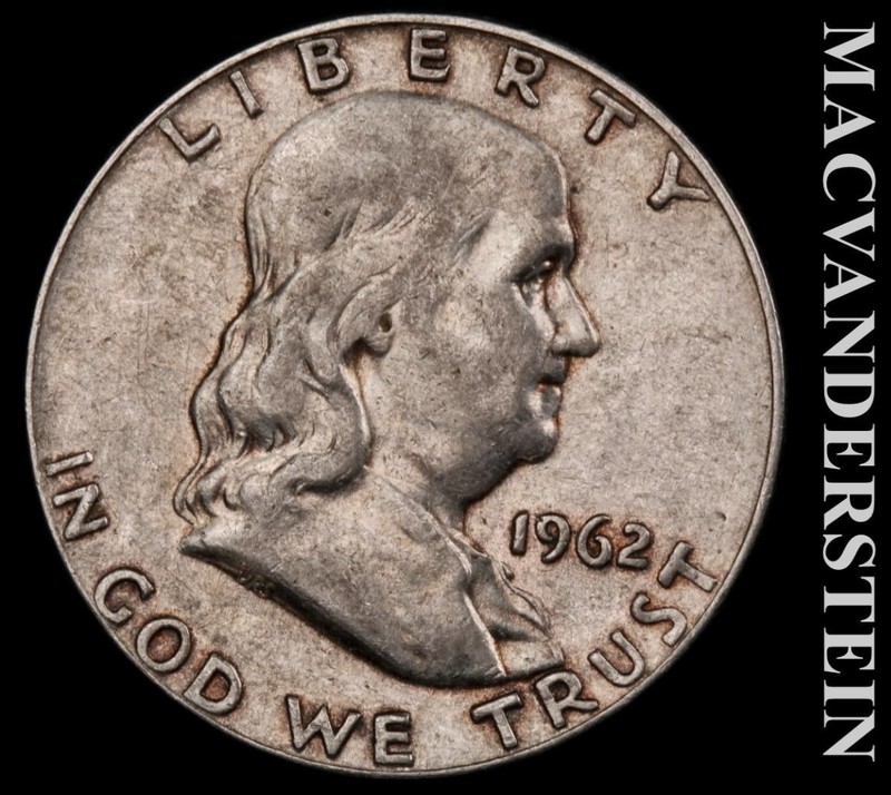 1962-D Franklin Half Dollar- Silver- Scarce Better Date- No Reserve #L9359