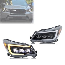 Led Headlights For Subaru Forester 2014-2018 Drl Projector Front Lamps Assembly