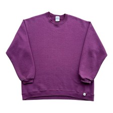Vintage Russell Athletic Blank Crewneck Sweatshirt 90s Made In USA Plum Wine XL