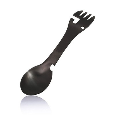 Camping Besteck Göffel 4in1 Löffel Gabel Messer Flaschenöffner rostfreier Stahl