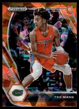 2021-22 Panini Prizm Draft Picks Prizms Orange Ice Tre Mann #21 20428