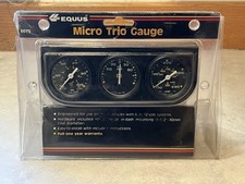 Equus 6075 Micro Trio Gauge Set Vintage New Open Box Water Temp Oil Pressure Equus 6075 Micro Trio Gauge Set Vintage New Open Box Water Temp Oil Pressure