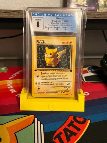 Pokemon TCG 1999 Ivy Error Pikachu 1st Edition Misprint (Jungle Packs) CGC 8