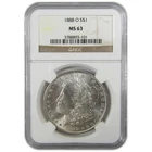 1888 O Morgan Silver Dollar MS 63 NGC Uncirculated $1 Coin SKU:CP353