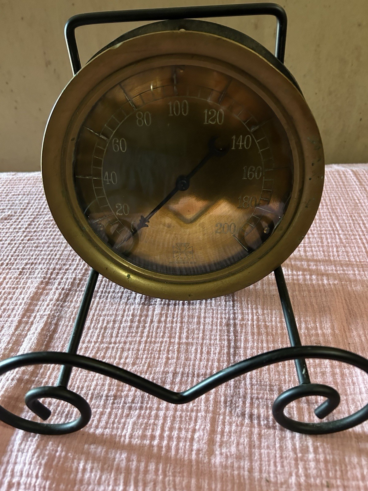Vintage U S Gauge Company Brass Pressure Gauge Pat. 1906