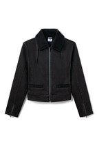 NEW Women's Cabi Shrunken Moto Jacket Black Size Medium Style 4882