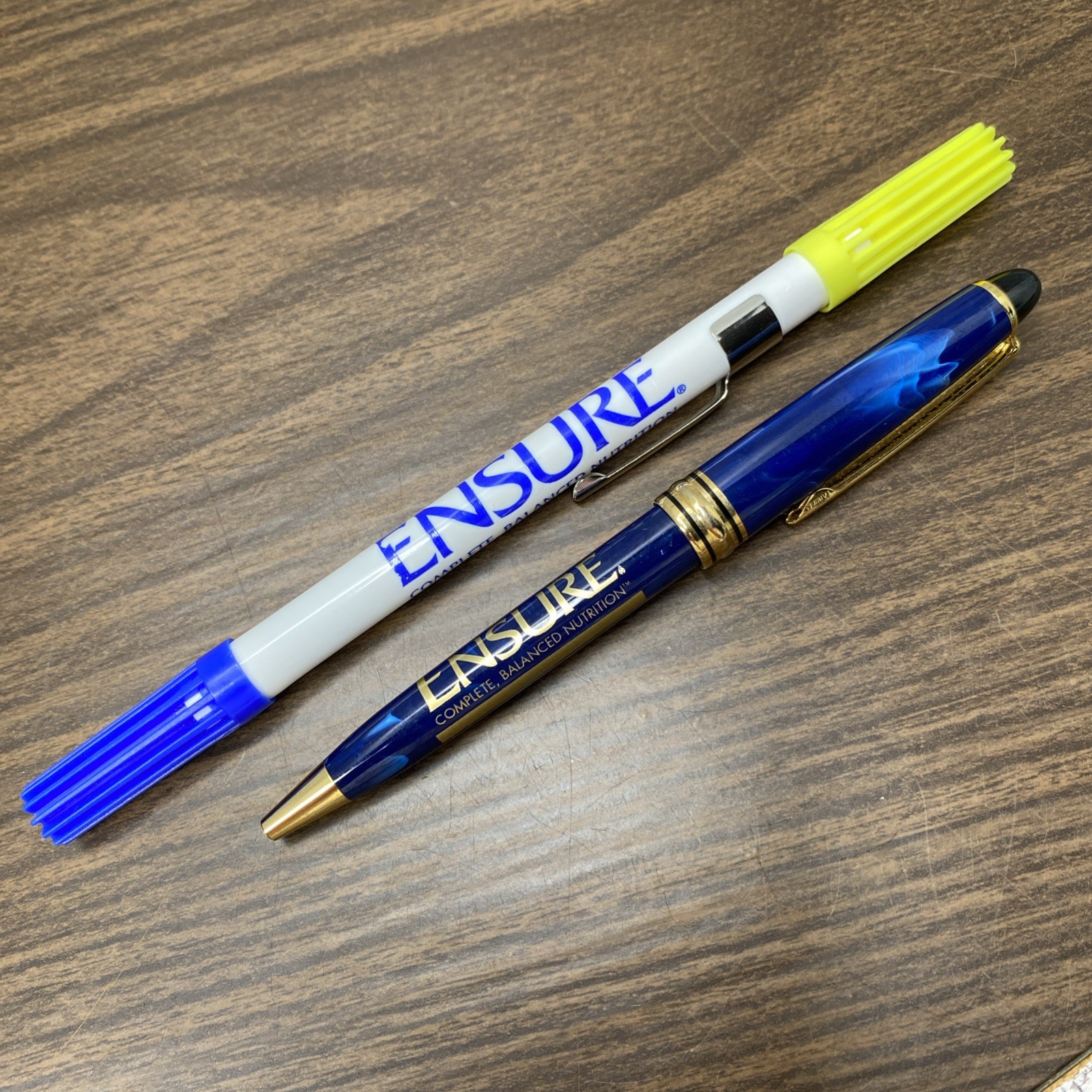 Vtg Pharmaceutical Advertising ENSURE Drug Rep Click Pen & Pen/Highlighter Combo