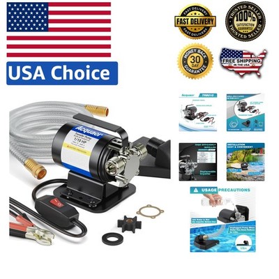 12V Portable Electric Water Transfer Pump - Efficient 264 GPH for Various Uses