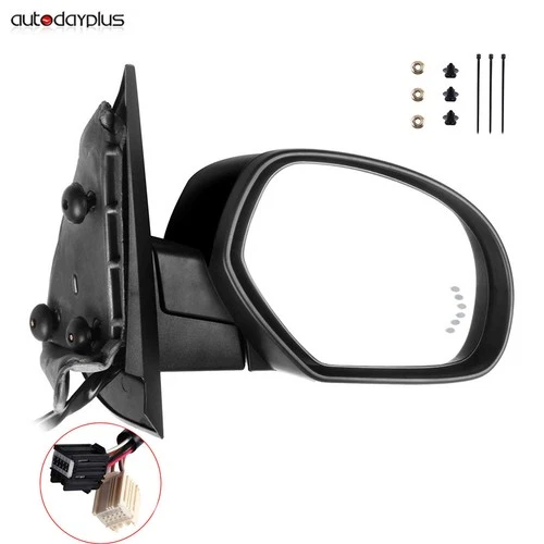 Right Power Memory Heated Mirror Chrome Turn Signal For 2007-2014 Chevy GMC