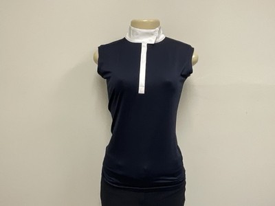 Lotus Romeo Women's Navy Sleeveless Summer Riding Shirt XS NWT Equestrian