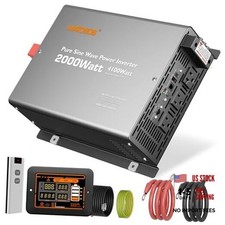 2000 watt Pure Sine Wave Power Inverter - 24V to 120V - 4100Watt