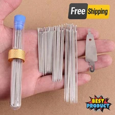 40pcs Stainless Steel Needle Thread Stripper Hand Repair Kit Needle Threader