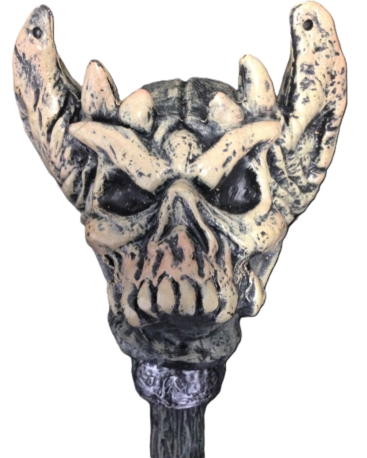 Sorcerer HORNED WARRIOR SKULL STAFF Wand Scepter Cosplay Costume Prop Accessory