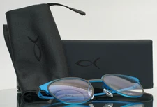 BLACKFIN BF840 Charleston 930 Grey Blue Womens Round Eyeglasses 45-19-135 B:41