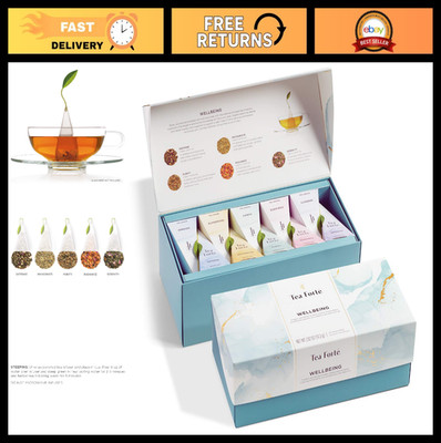 Premium Tea Gift Set - 20 Count Assorted Blends, Individually Wrapped Pyramid In