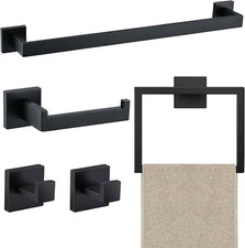 5 Piece Bathroom Towel Bar Set - SUS304 Stainless Steel Bath Towel Holder, 15.7