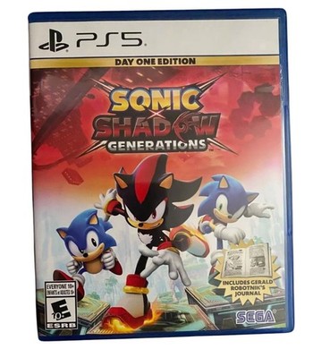 Sonic Shadow Generations Day One Edition PS5 Sega No Journal and Torn game cover