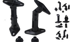 VideoSecu 2 Satellite Speaker Wall Ceiling Mounts Brackets 1EH Black, 2 Pack 