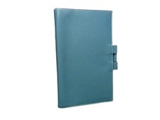 HERMES Agenda Vision Notebook Cover Veau Epsom Blue Jean Silver Hardware Unisex
