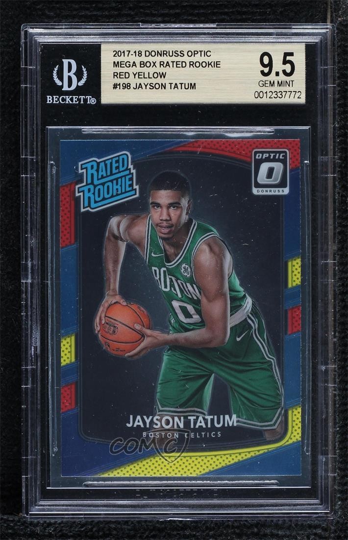 2017 Donruss Optic Rated Rookie Mega Box Red & Yellow Jayson Tatum BGS 9.5 9l4