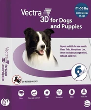 	Vectra 3D for Dogs Flea Tick & Mosquito Treatment & Prevention for Medium Dogs	