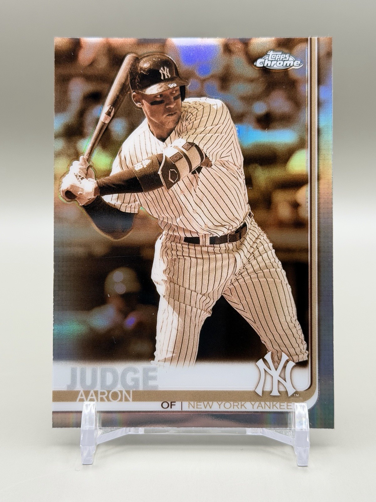 Topps Chrome 2019 Sepia Refractor Aaron Judge #100 New York Yankees