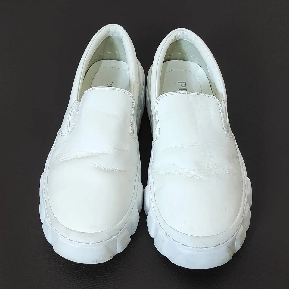 Prada Casual White leather slip-on Men's Shoes Size: EU40 US6 - Image 2 of 4