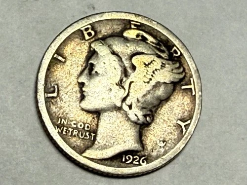 1926-S MERCURY silver U.S. dime. Fine. #nd1