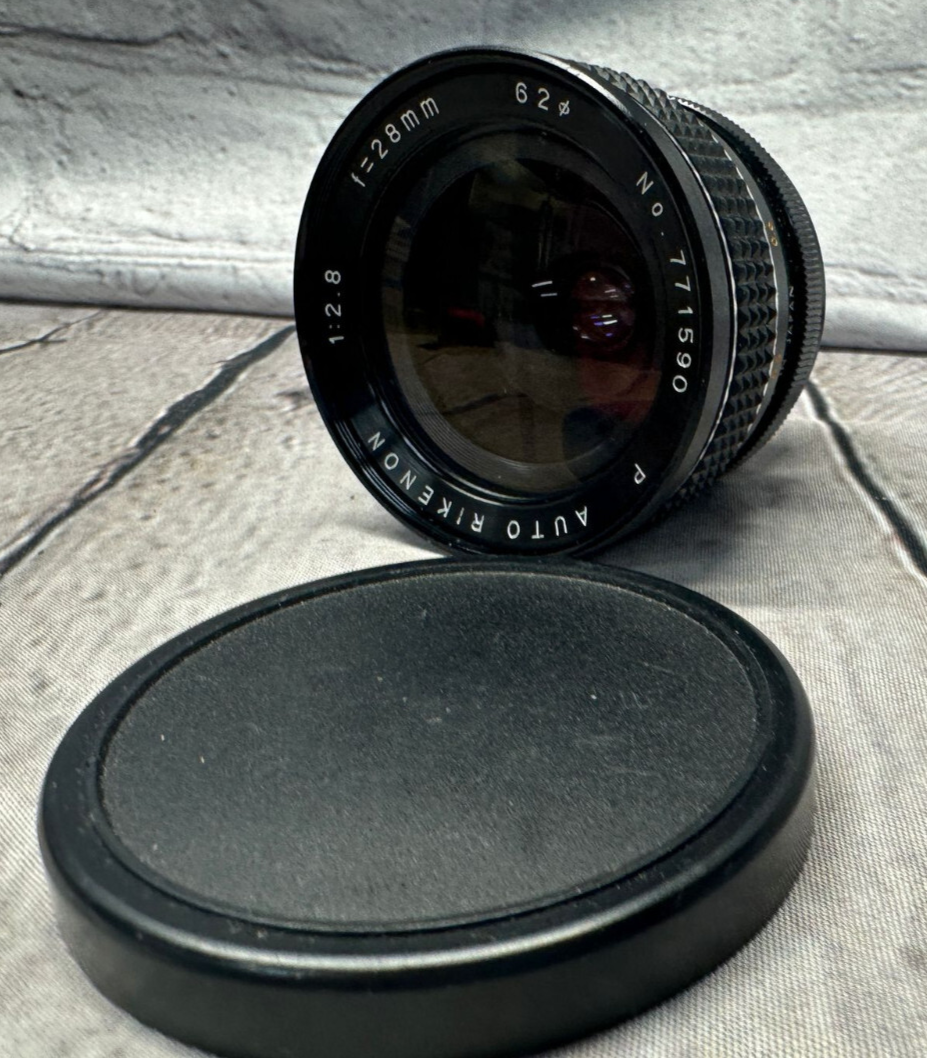 Ricoh Auto Rikenon Vintage Film Camera Lens 28mm 1:2.8 Made in