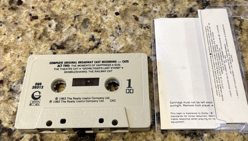 CATS Cassette Two Complete Original Broadway Cast Recording 1983 Vintage 2G52031 - Picture 4 of 5