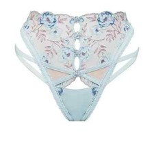 For Love and Lemons Blue Sorbet Rose Cheeky Panty sz Medium