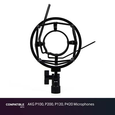 Black Shock Mount fits AKG P100, P200, P120, P420 Microphones