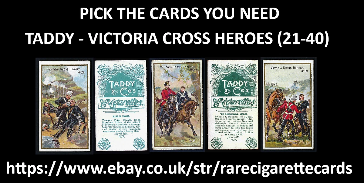 Collectable Taddy Cigarette Cards for sale