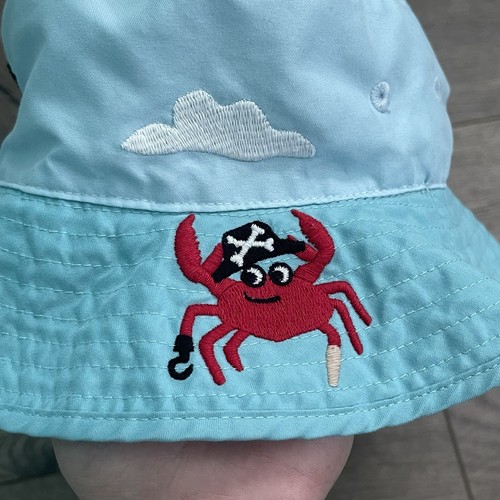 Gymboree Pirate Crab Swim 18-24m Swim Rashguard Shirt and Sun Hat READ - Picture 7 of 11