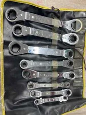 LOT OF 8 PROTO Offset Reversible Ratcheting Double Box End Wrench 1181A TO 1185A