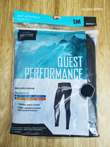 Coldpruf Quest Performance Damen Base Layer Hose Small schwarz Leggings Größe SM - Bild 5 von 5
