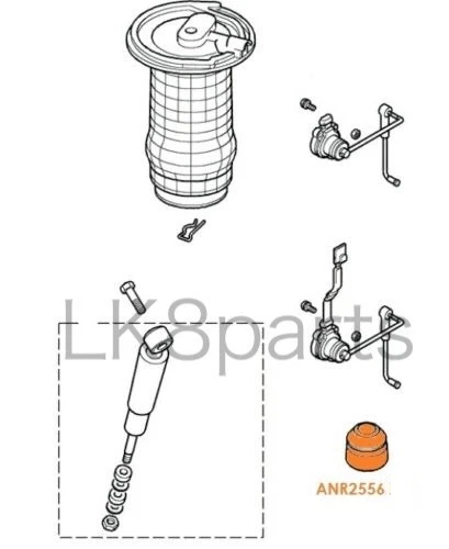 Parachoques eje delantero y trasero Land Rover Range Rover P38 ANR2556 genuino nuevo Foto 4 de 4