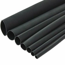 Heat Shrink Tubing Adhesive Lined Weatherproof 3:1 Dual Wall Black 1.2m