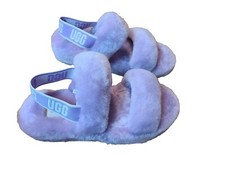 UGG Size 10 "Oh Yeah" Slippers Purple Slides Australia Sheepskin Wool 1107953