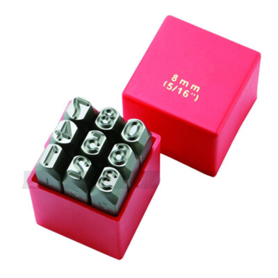 9pcs Steel Number Stamps Punch Dies Set (0-8)  1.5/2/2.5/3/4/5/6/8/10/12/19mm