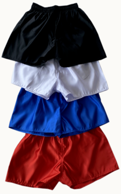 Herren Turnhose Kurz-Hose Sporthose WEISS mit Innenslip 4/5