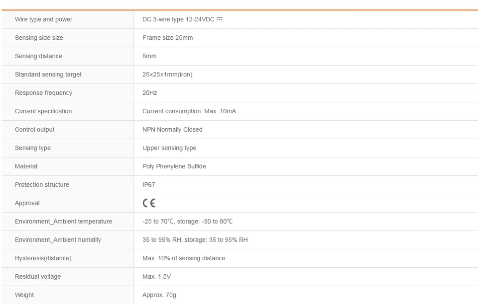 1PCS Autonics PFI25-8DN2 Proximity Sensors Inductive NPN New fast shipping - Image 4 of 4