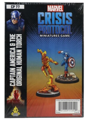 Marvel Crisis Protocol Captain America & Original Human Torch Miniatures Game