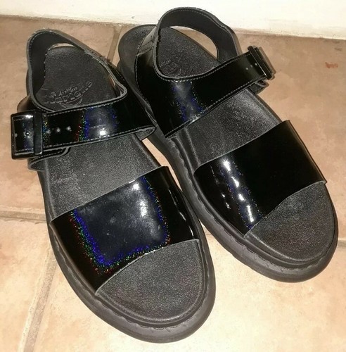 black holographic doc martens