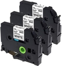 3 Pack Compatible Label Tape for Brother P Touch Label Maker Tape TZe 231 12mm