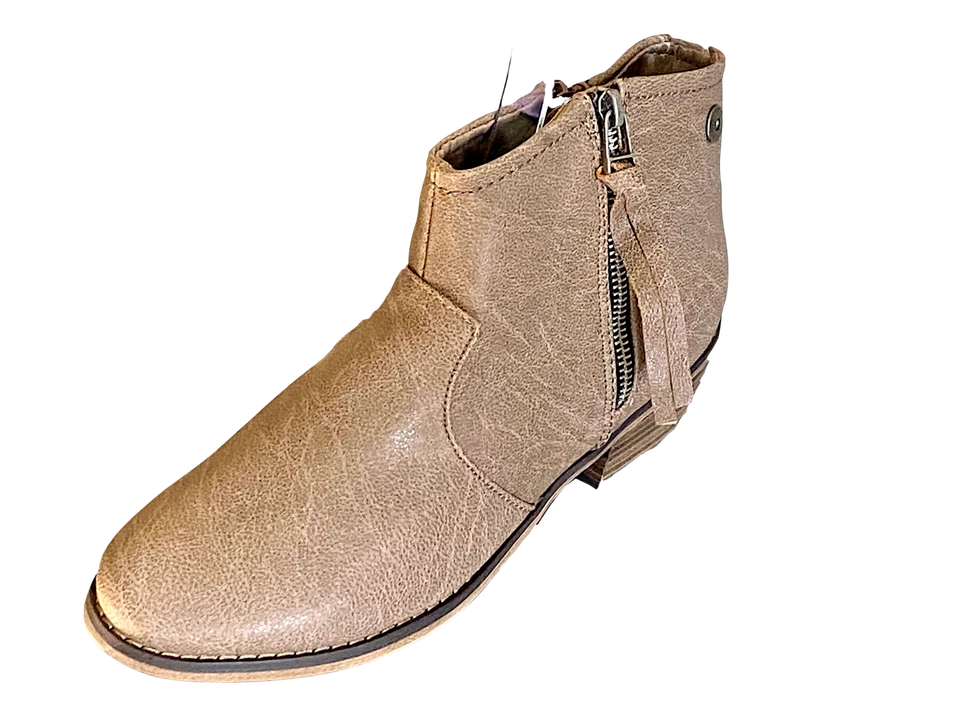 Botín occidental con cremallera Breckelles Dorado-11 para mujer Foto 2 de 2